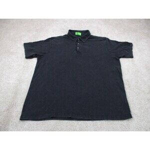 Coastaoro Polo Shirt Mens Extra Large XL Black Casual Short Sleeve Rugby
